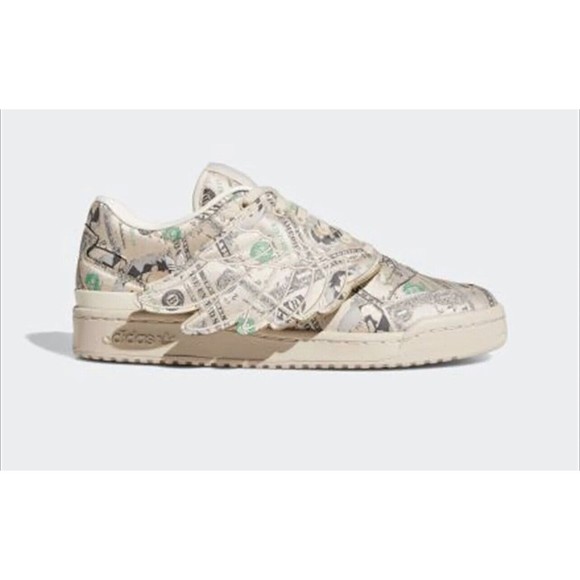 JEREMY SCOTT ADIDAS ORIGINALS FORUM LOW WINGS MONEY GX6393 US 6.5 - Picture 2 of 3